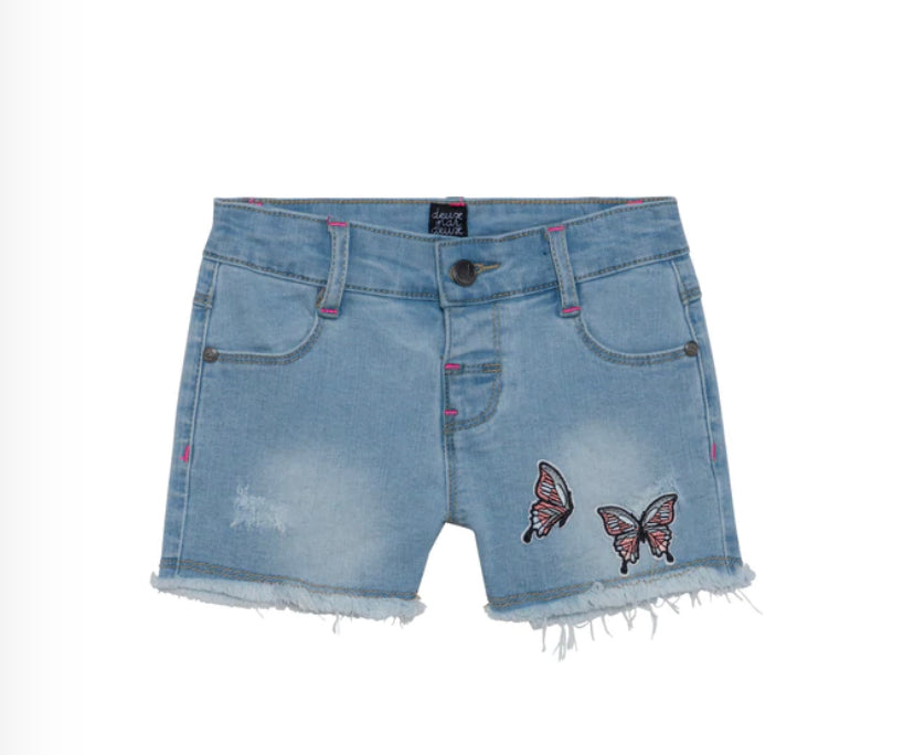 Light Blue Denim Butterfly Shorts – Mon Ami Bham