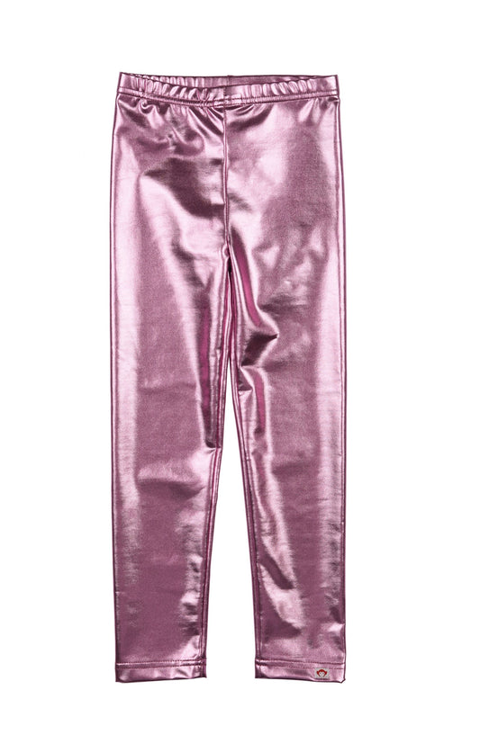 Pink Metallic Leggings