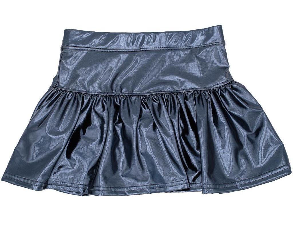 Navy Metallic Skort