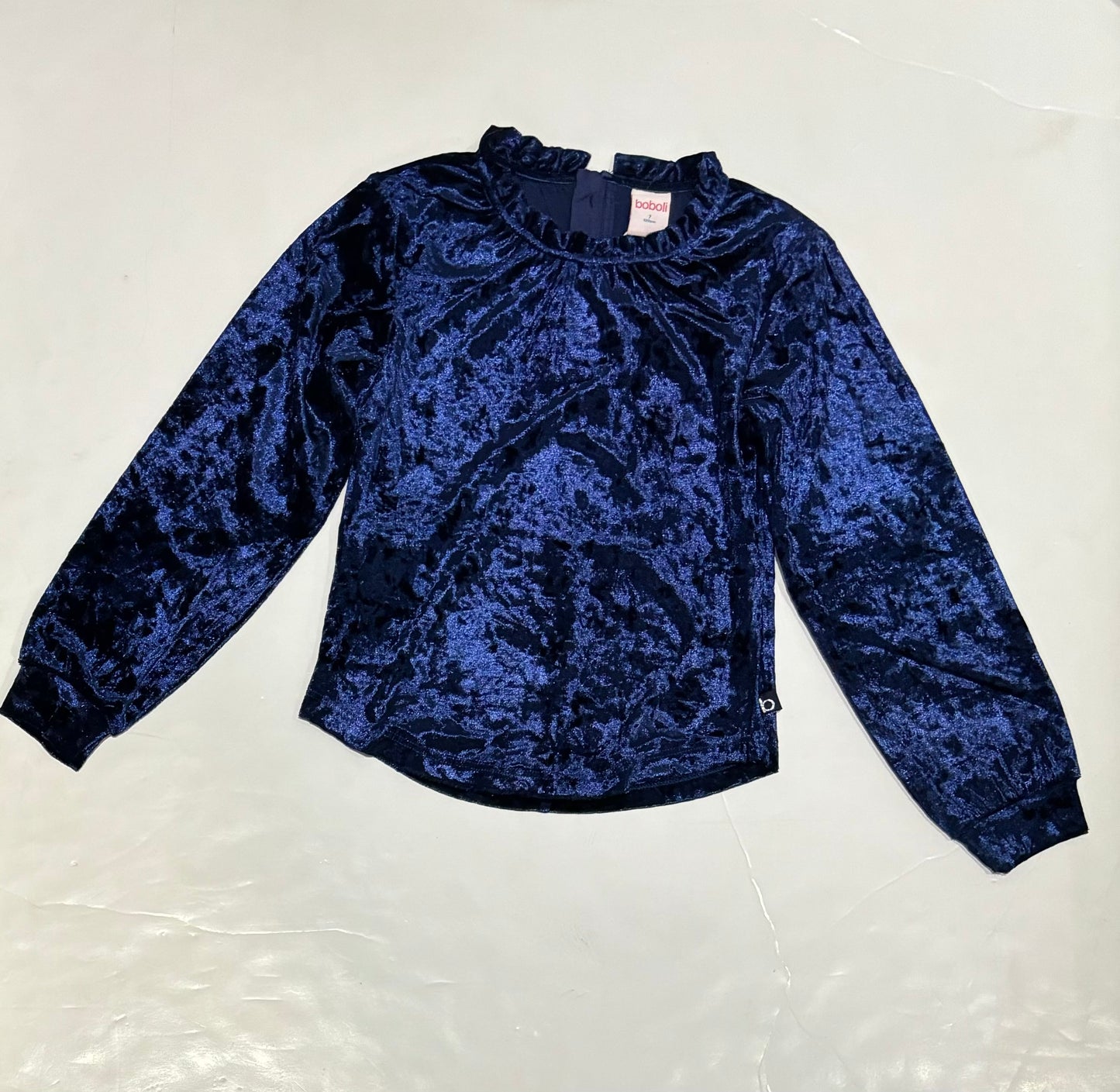 Navy Velvet L/S Top