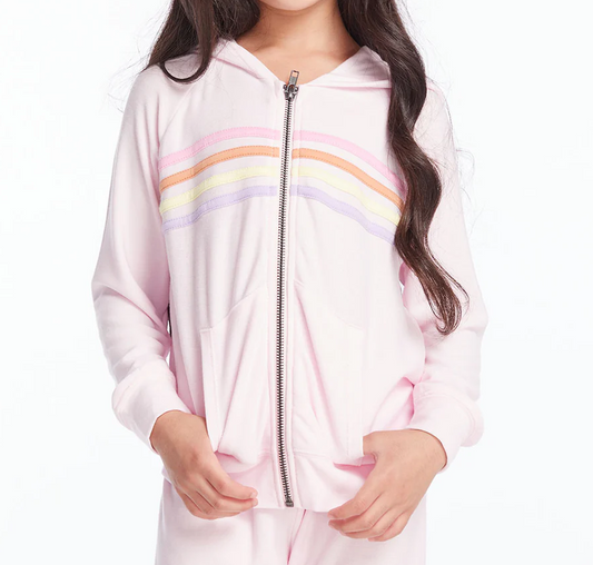 Pinky Rainbow Zip Up Hoodie