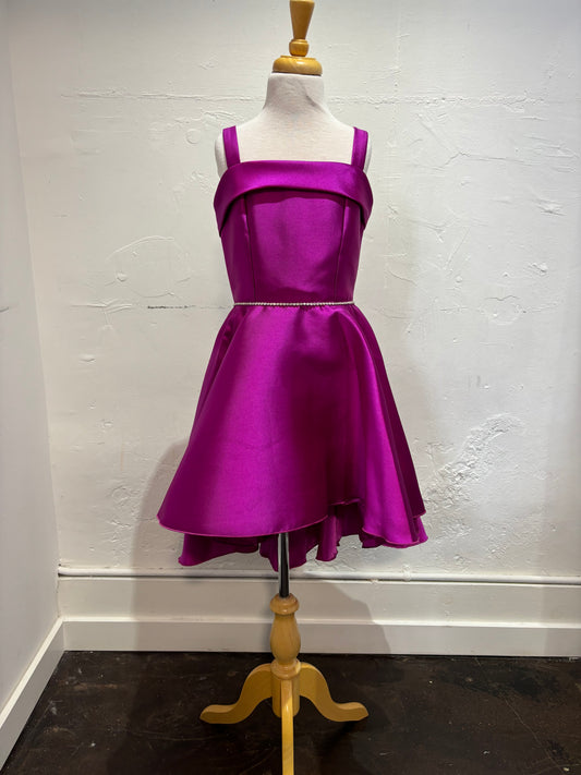 Magenta Hi Low Dress