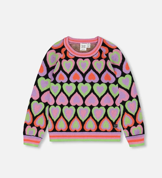 Jacquard Heart Sweater