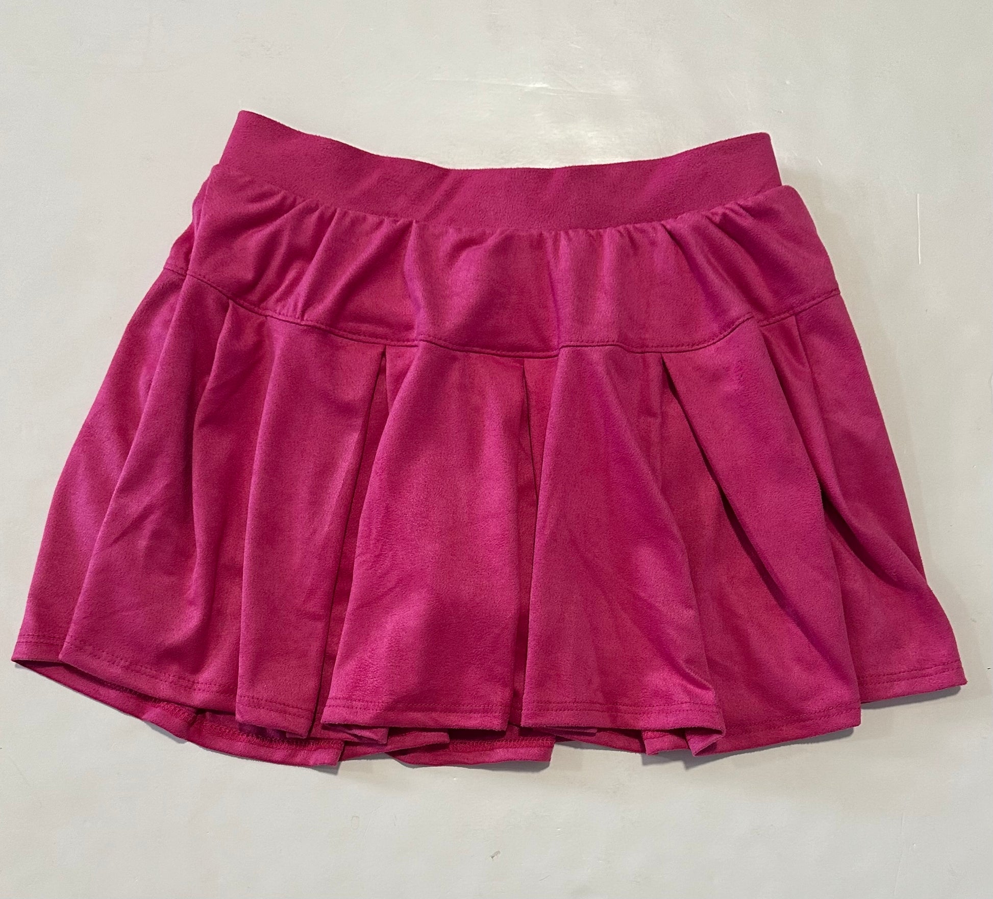 Magenta Suede Skort