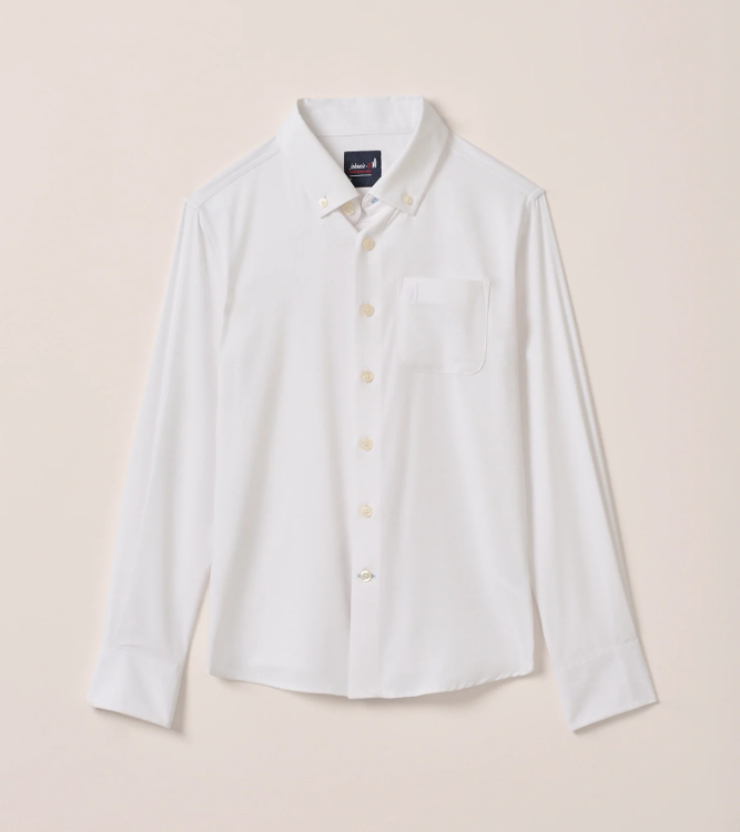 white Travis Performance Button Up