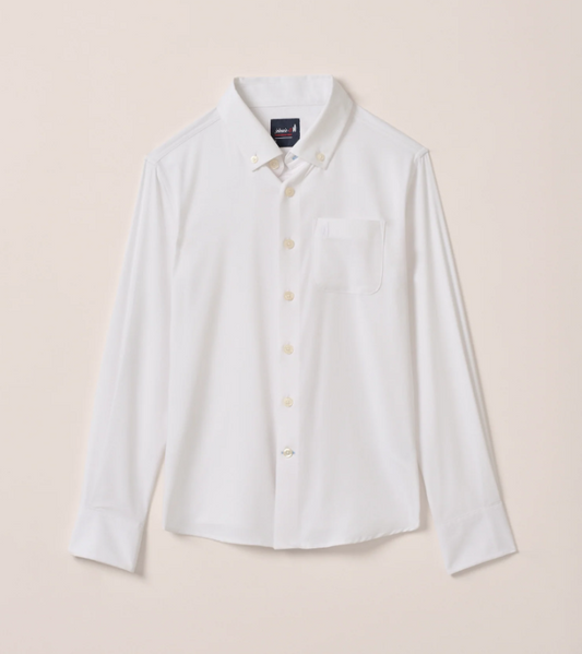 white Travis Performance Button Up