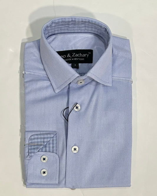 Pale blue jacquard Button Down