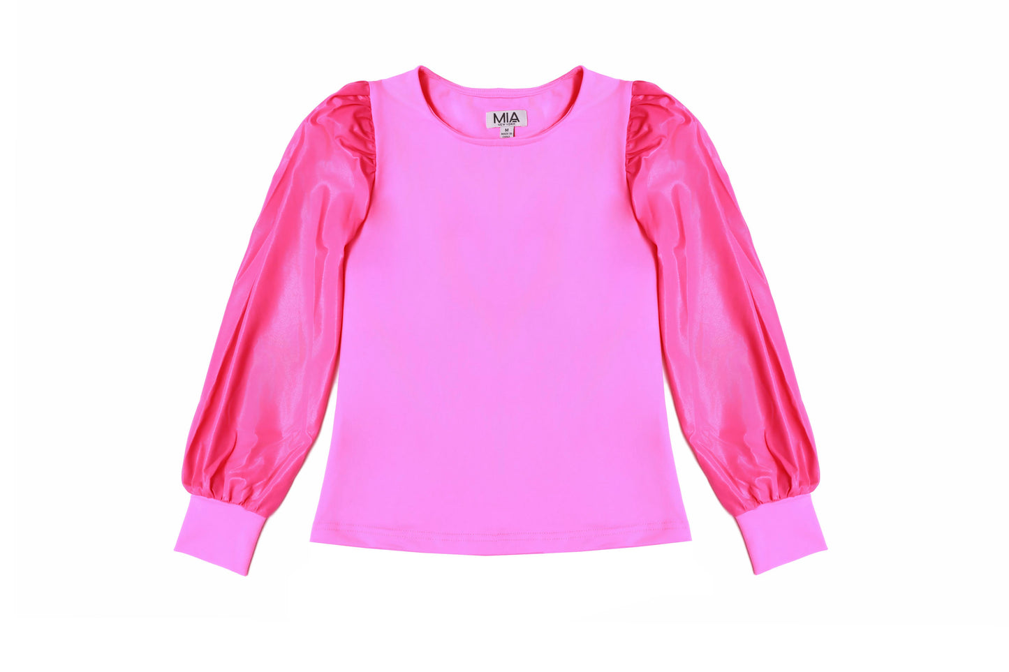 Pink Metallic L/S Top