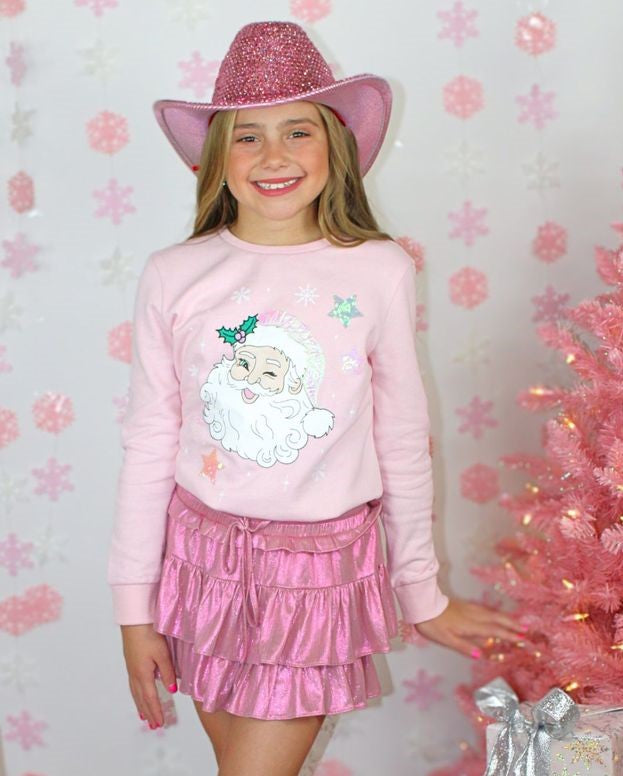 Blush Pink Santa Claus Sweatshirt