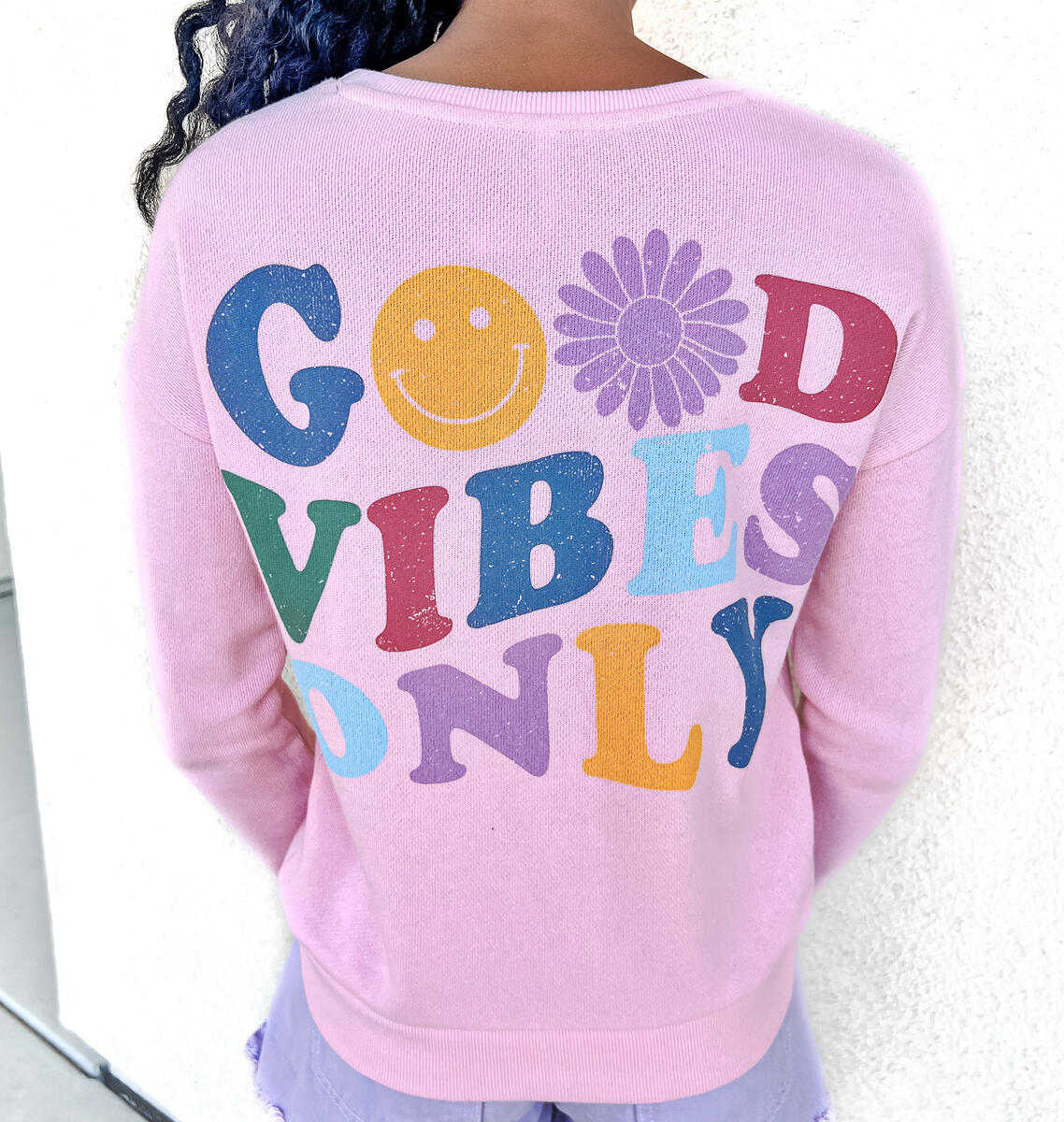 Pink Good Vibes Sweatshirt