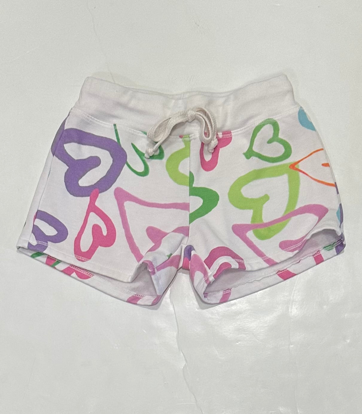 Mix Heart White Shorts