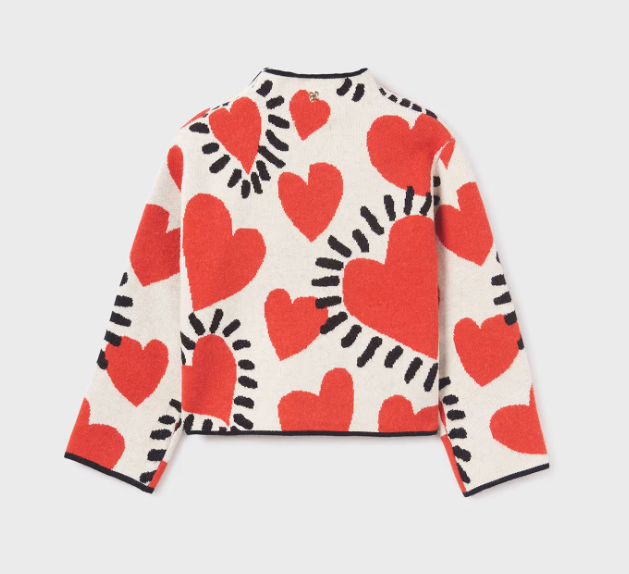 Poppy Heart Sweater