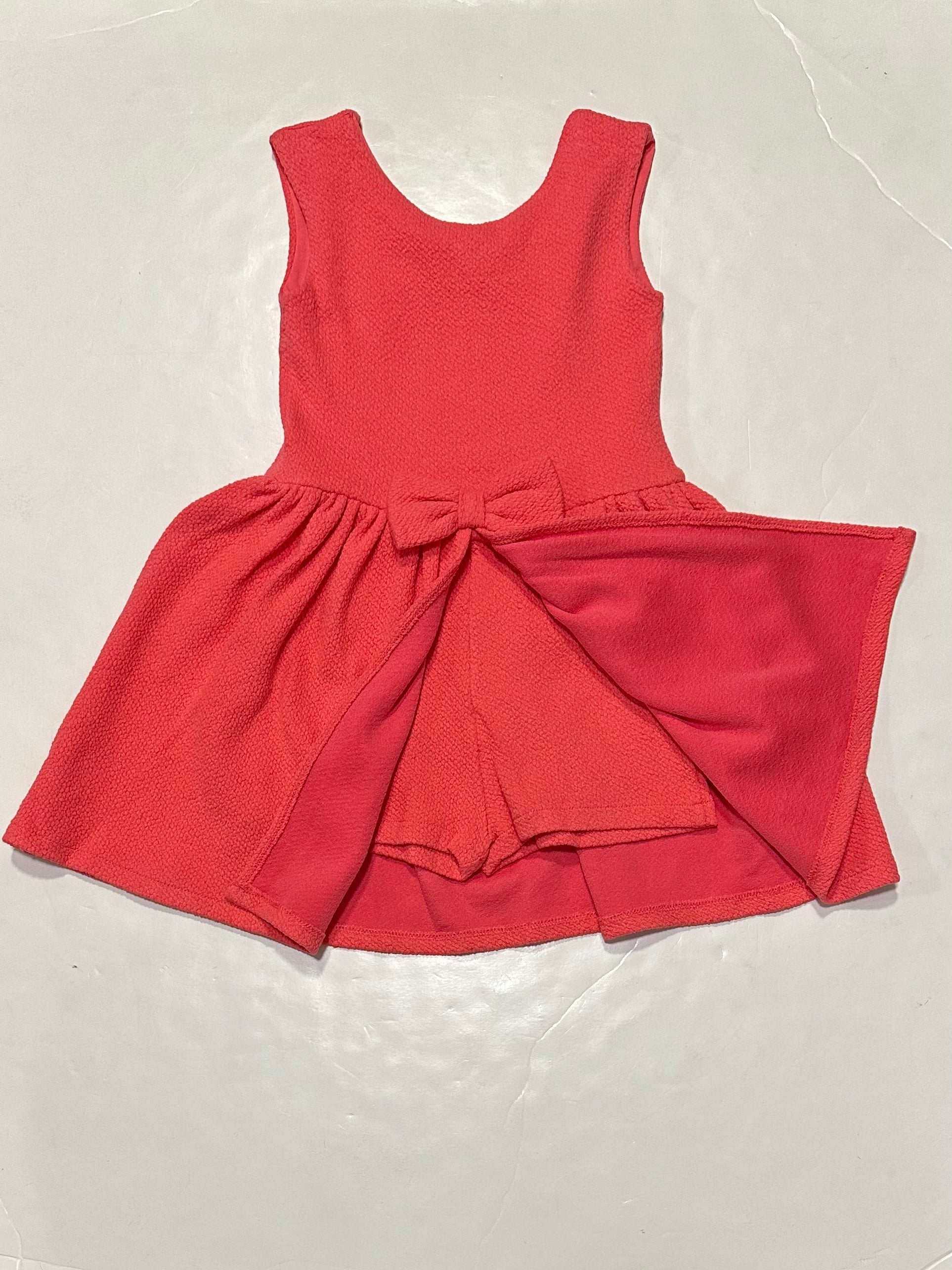 Coral Romper w/Bow