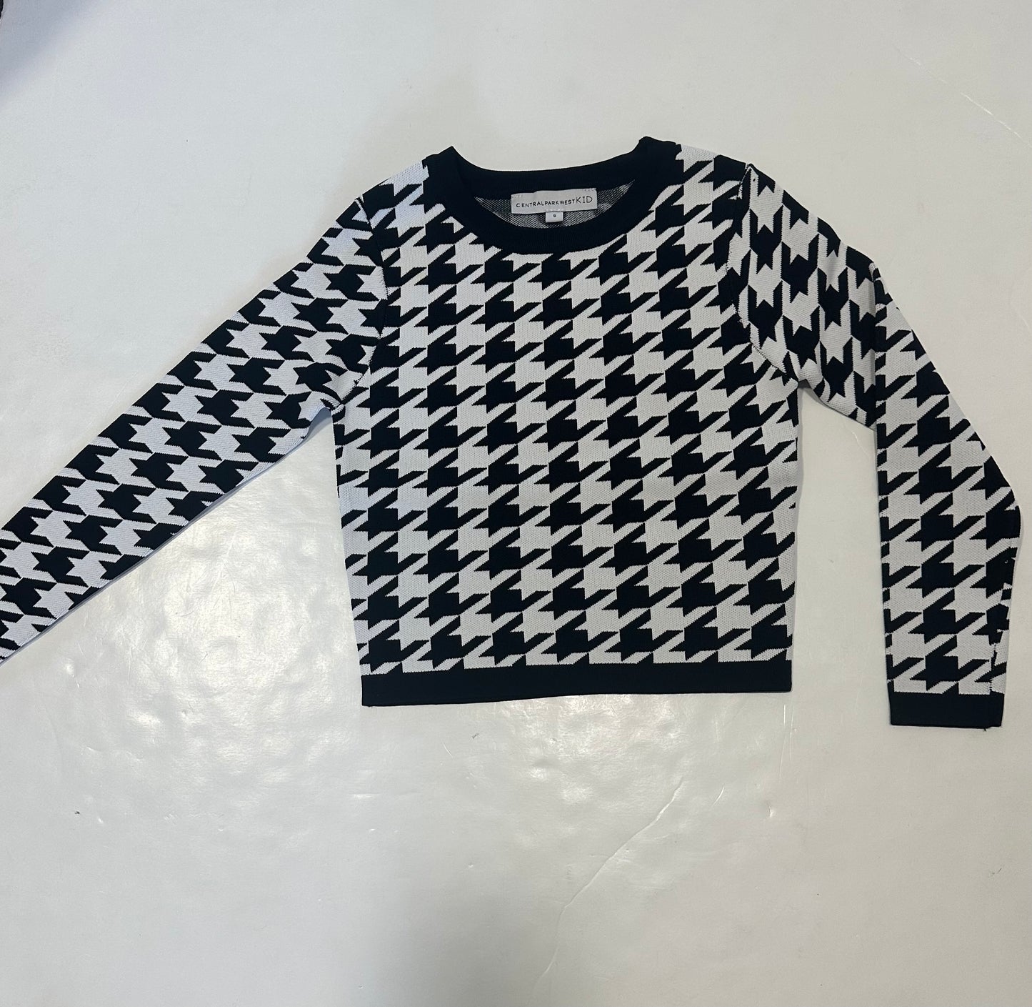 Houndstooth Long Sleeve Top