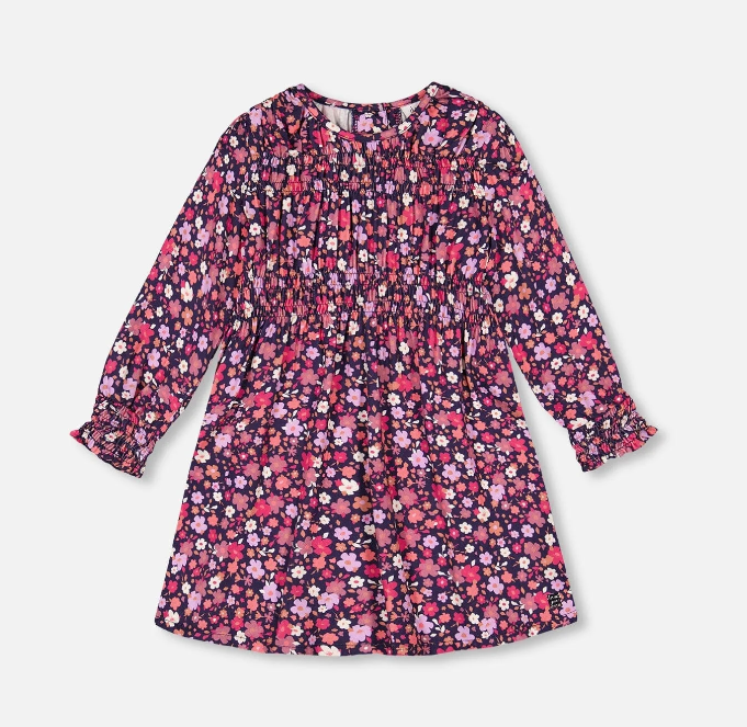 Flower Print Puff Sleeve Dress