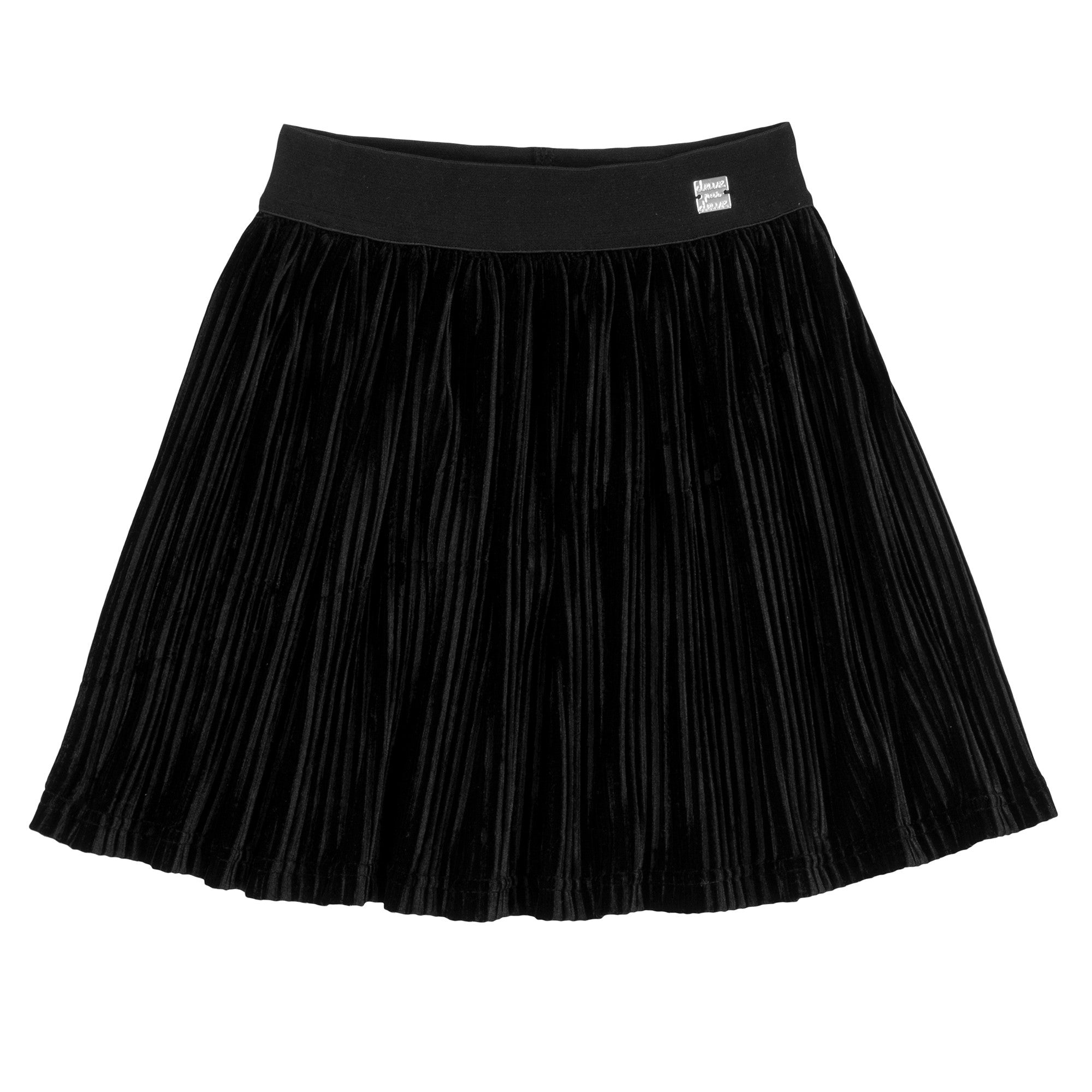 Black pleated hotsell velvet skirt