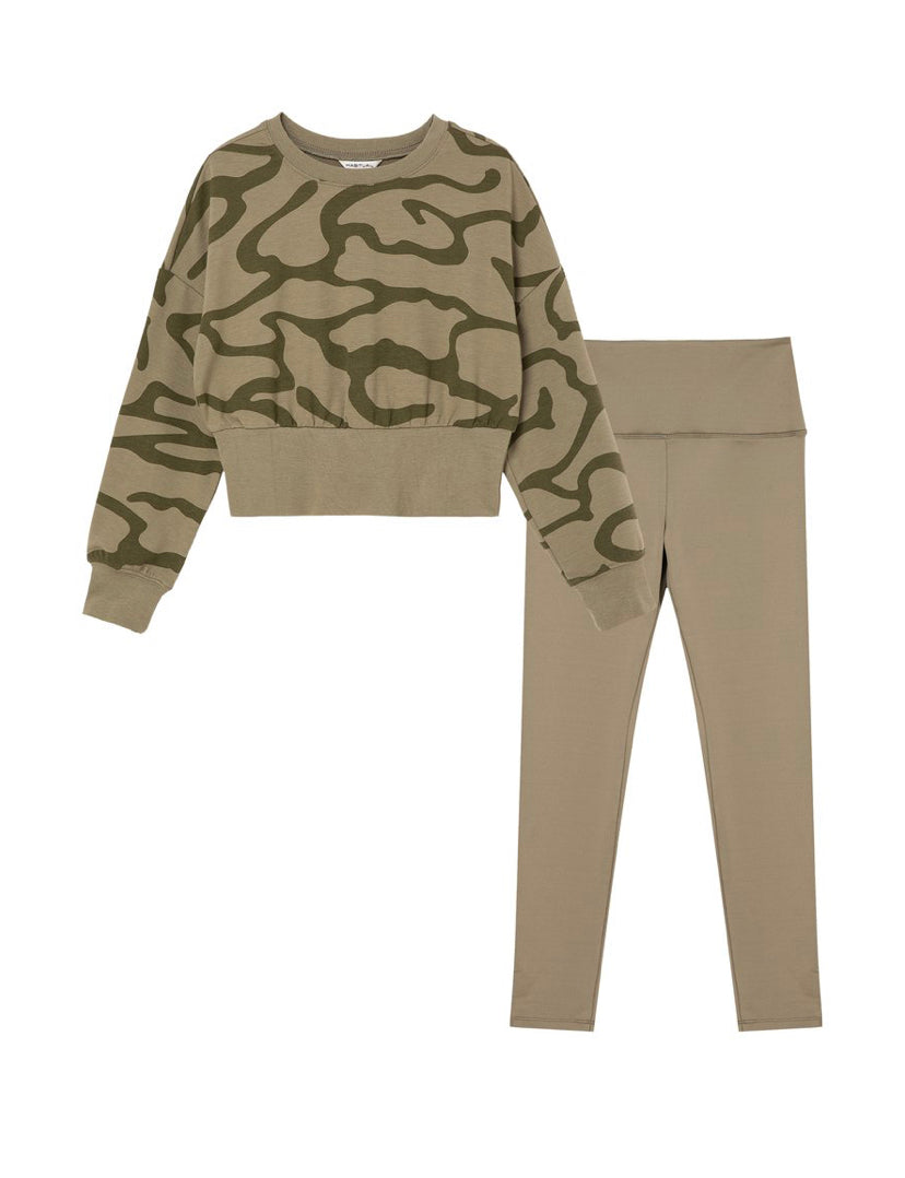 2PC Crop Camo Set