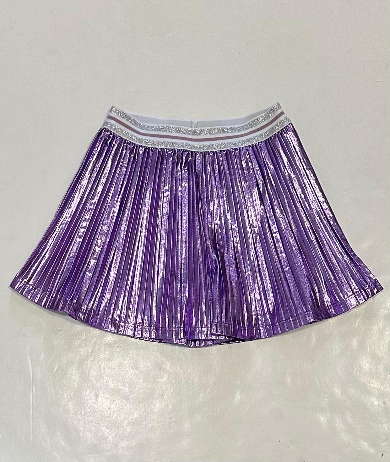 Metallic Pleated Shorts