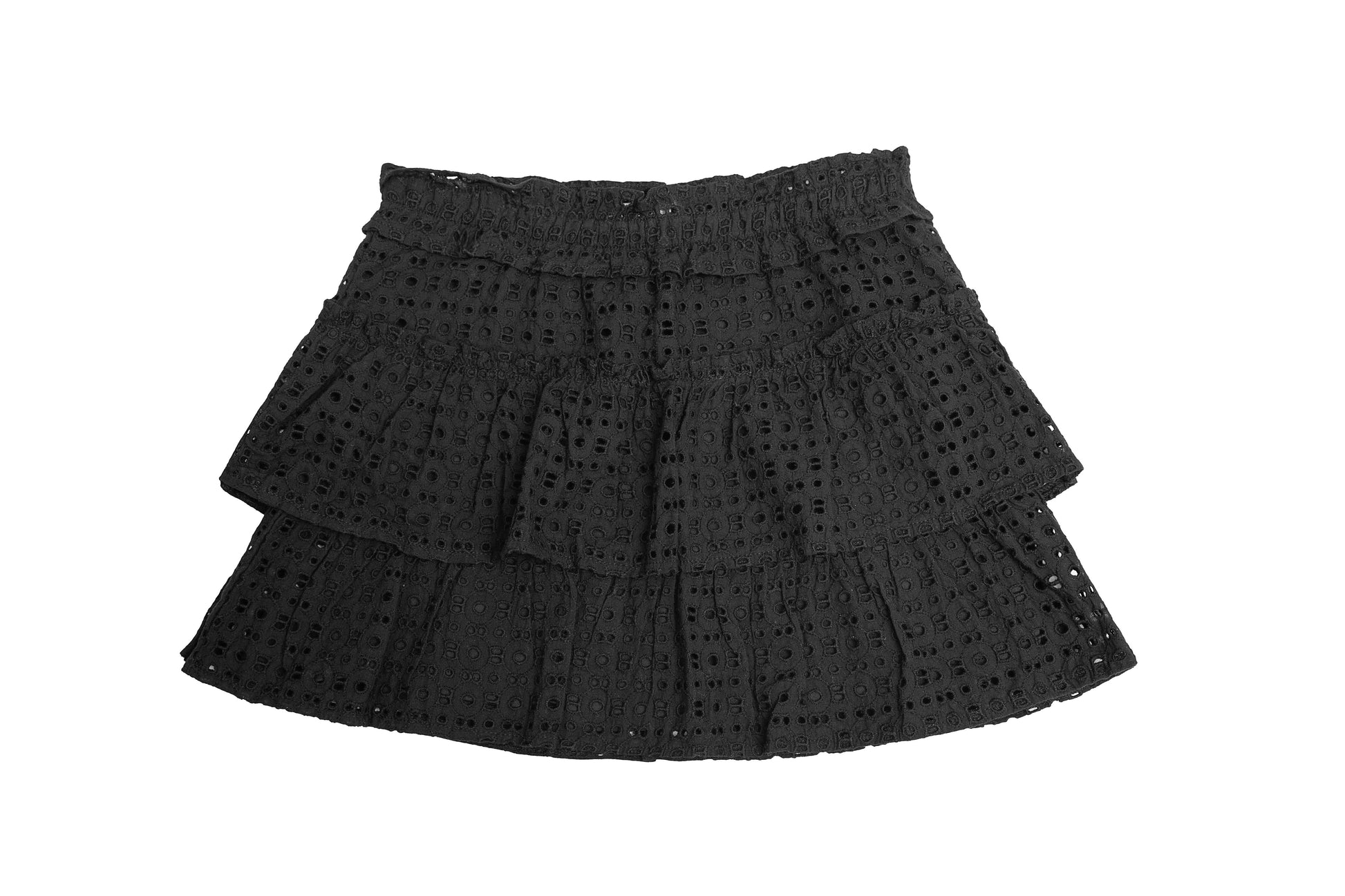 Mia New York Black Eyelet Skirt