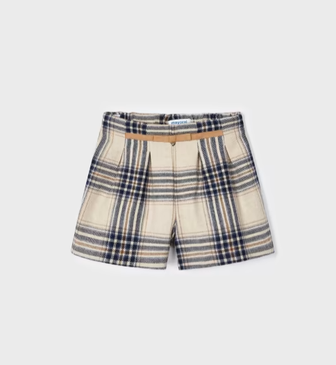 Navy Plaid Shorts